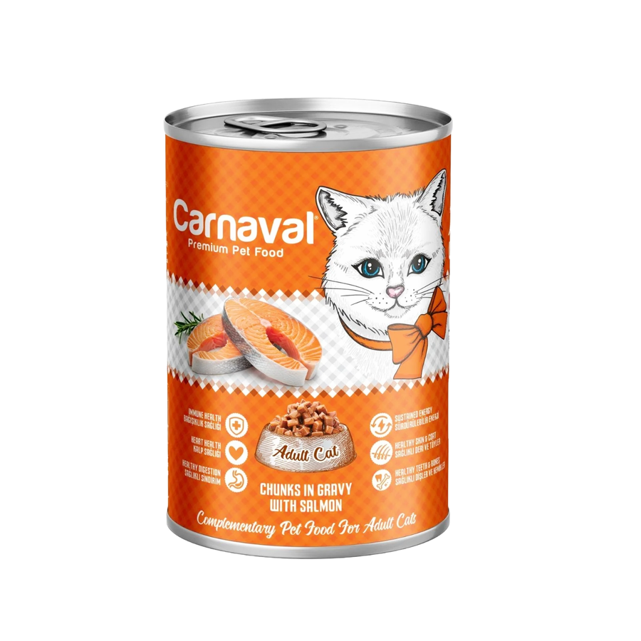 Carnaval Wet Food Tin With Salmon For Adult Cats - 400G