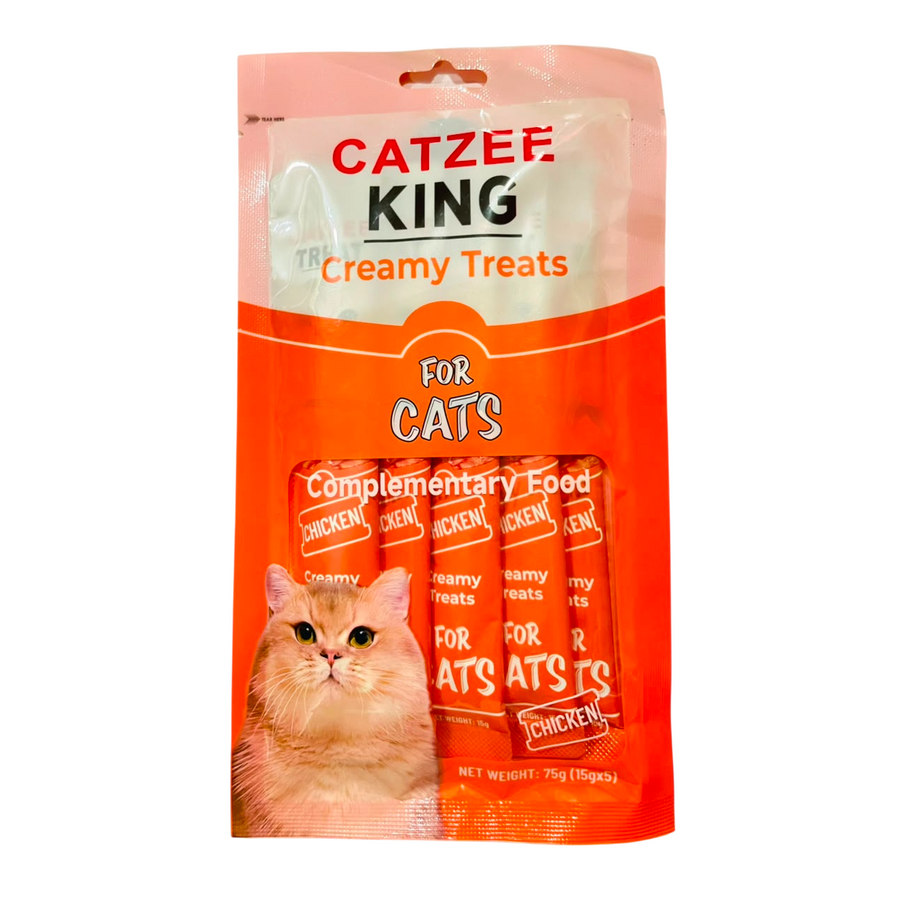 Catzee King Kitten & Adult Cat Creamy Treats In Chicken - 75G