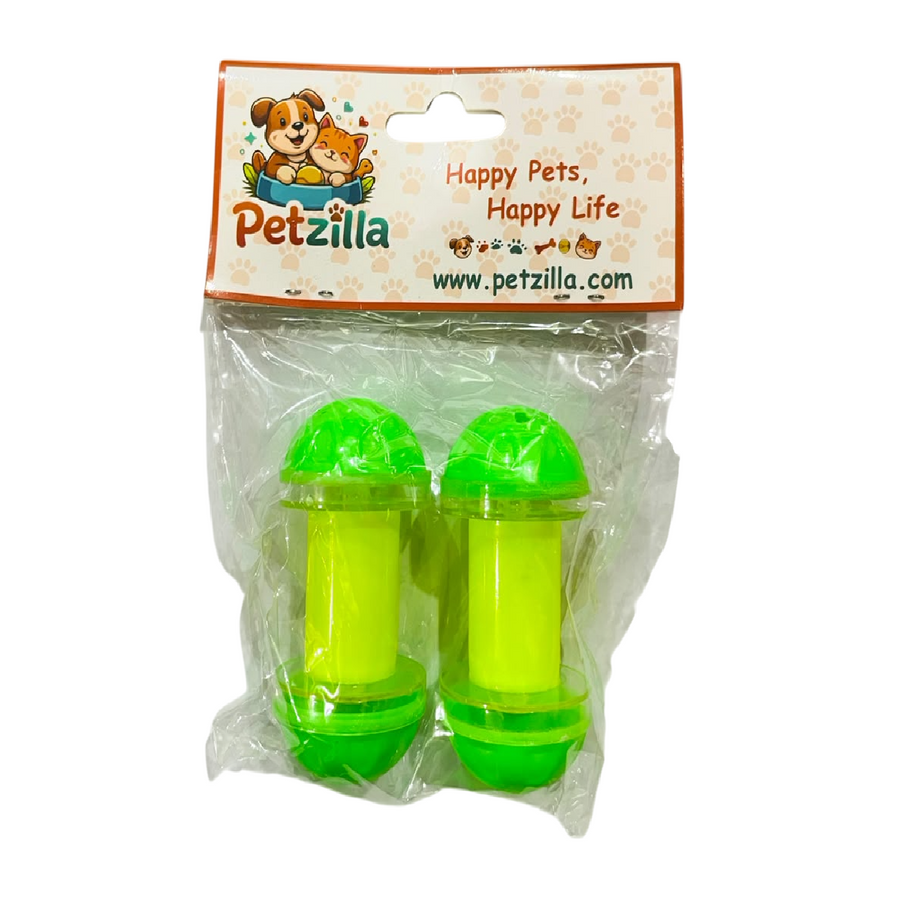 Dumbbell Shape Ball Toy For Cats & Kittens Pack Of 2 - Random Colors