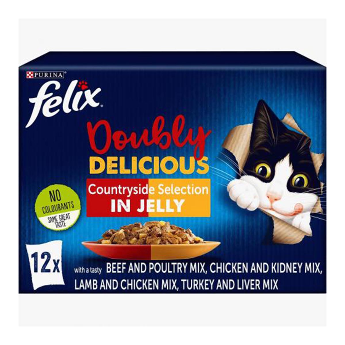 Felix Sachet Doubly Delicious Countryside Selection In Jelly - (12X85G)