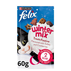 Felix Winter Mix Adult Cat Treats With Turkey & Cranberries - 60G