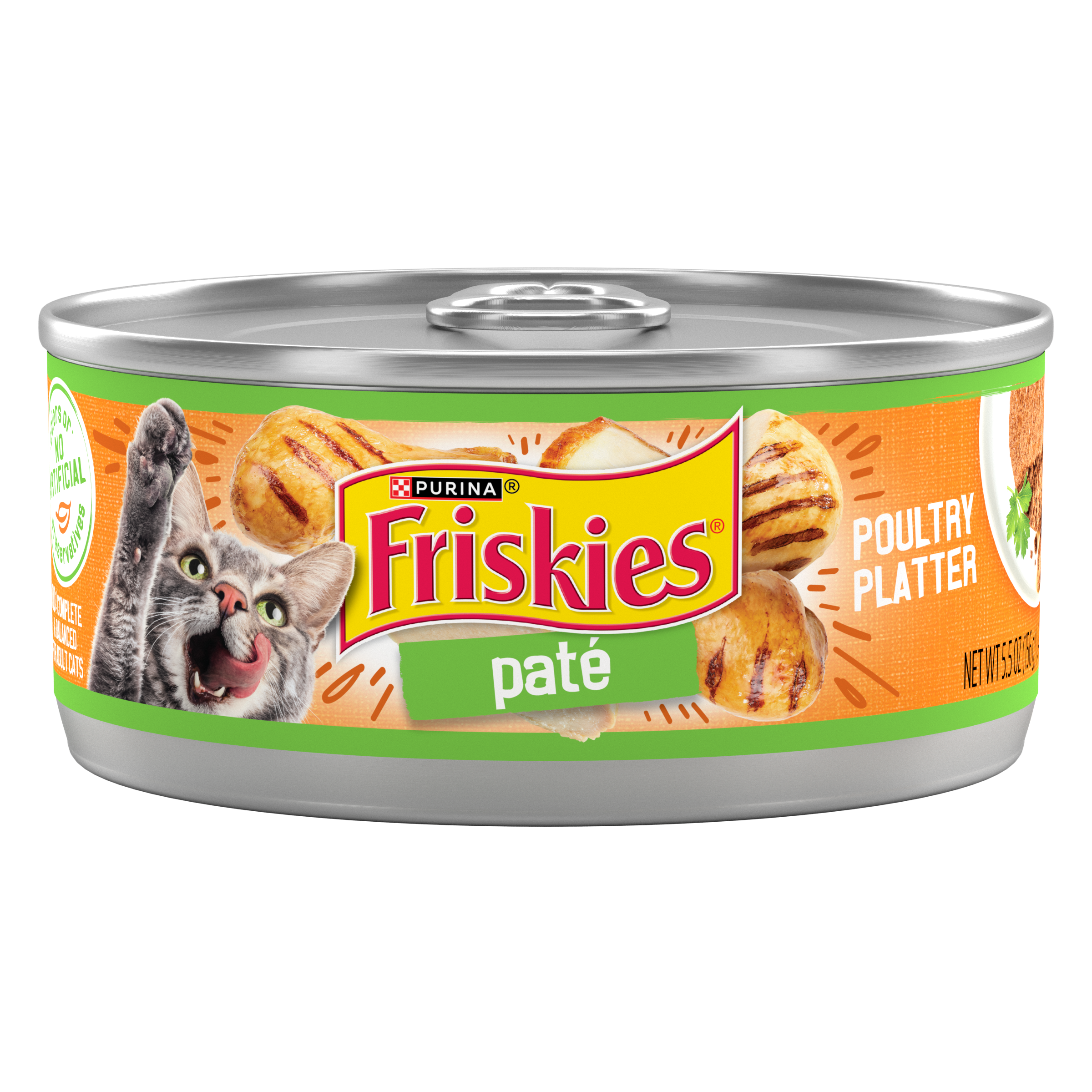 Friskies Paté Poultry Platter For Adult And Kittens Wet Food - 156gm