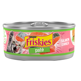 Friskies Paté Salmon Dinner For Adult And Kittens Wet Food - 156gm