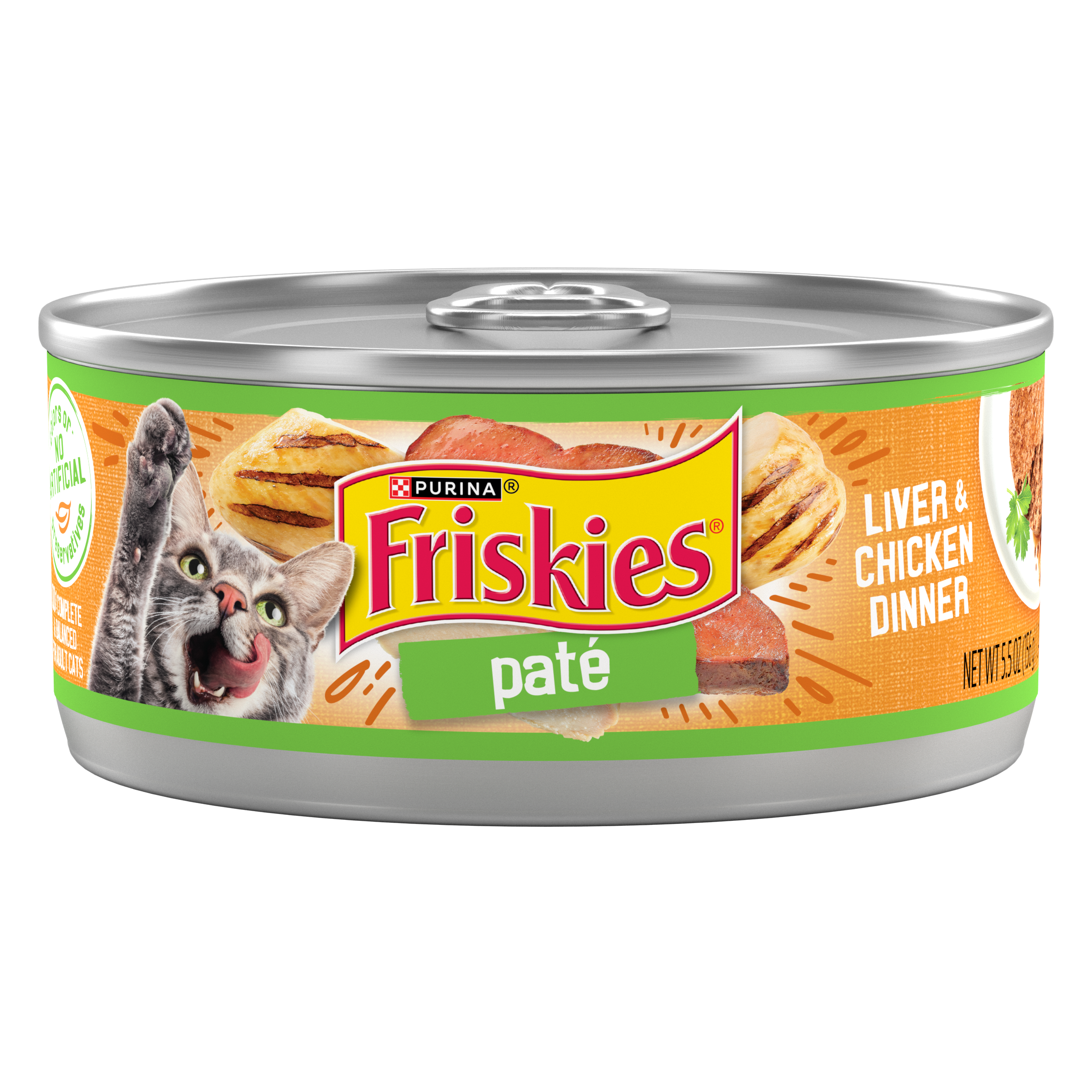 Friskies Pate Liver & Chicken Adult & Kittens Wet Cat Food - 156gm