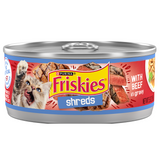 Friskies Shreds With Beef In Gravy For Adult And Kittens Wet Cat Food - 156G
