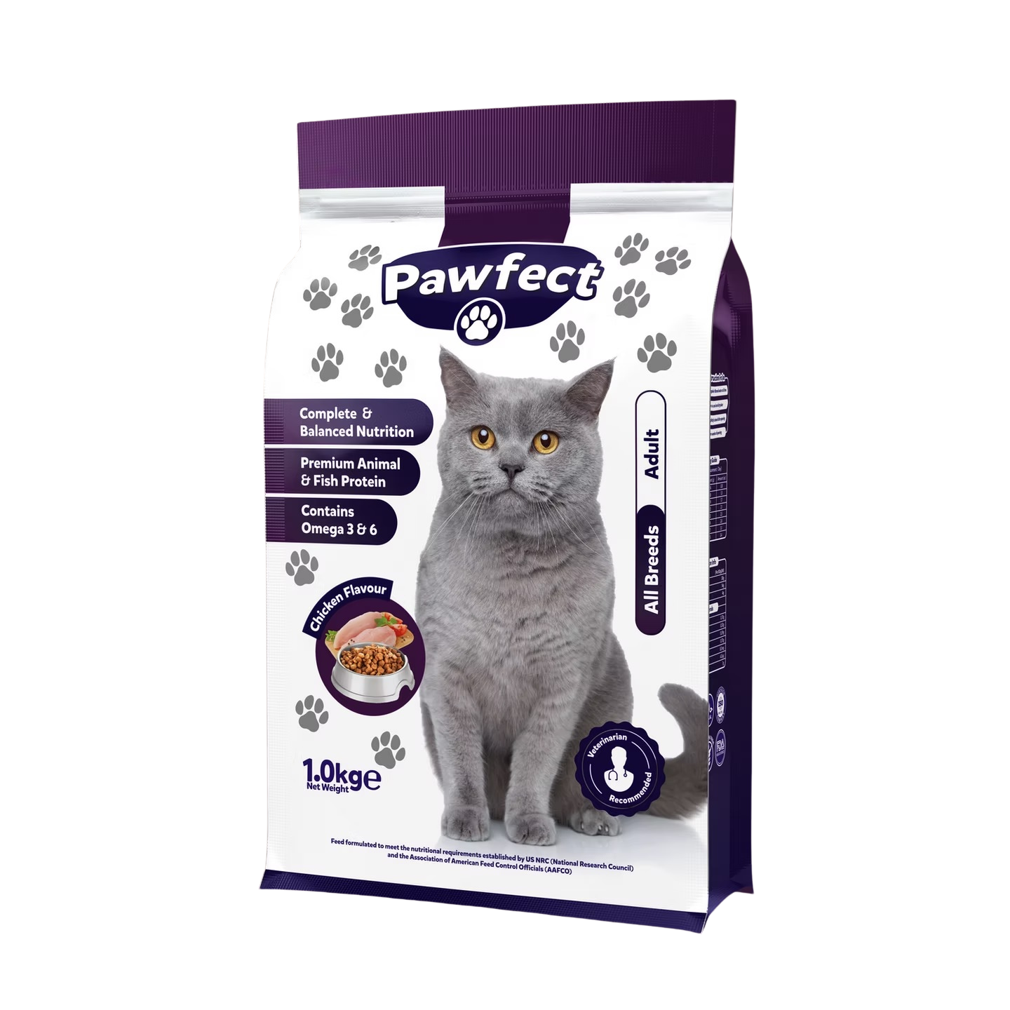 Pawfect Adult Cat Dry Food With Chicken - 1 kg