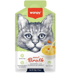 Wanpy Meat Broth Wet Food With Chicken Pumpkin & Carrot - 50G
