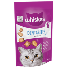 Whiskas Dentabites Adult Cat Dry Treats With Chicken - 40G