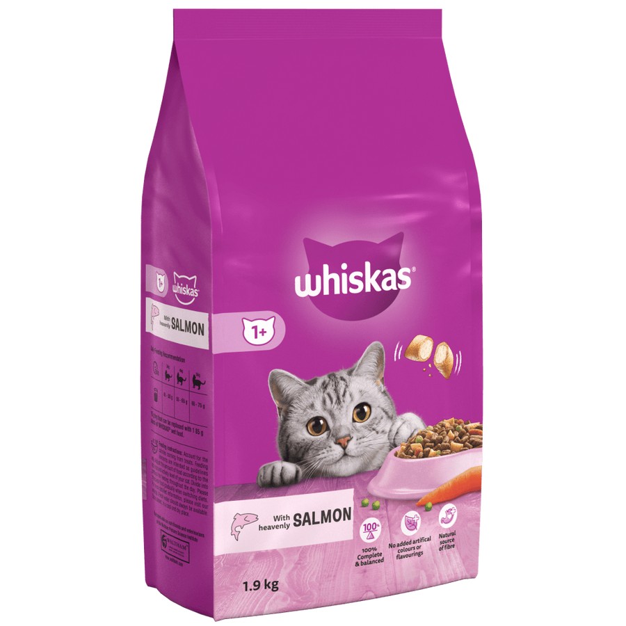 whiskas 2kg salmon dry food