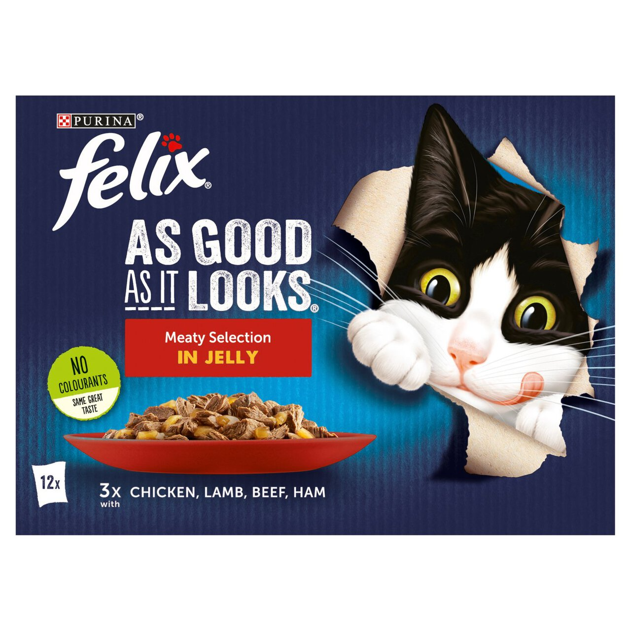 Felix Meaty Selection AGAIL Adult Cat Wet Food - Pack Of (12x100G)