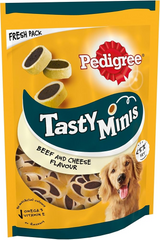 Pedigree Tasty Minis Cheese & Beef Nibbles Adult Dog Treats - 140gm