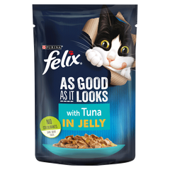 Felix As Good As It Looks Adult Cat Wet Food With Tuna  Jelly - 100G