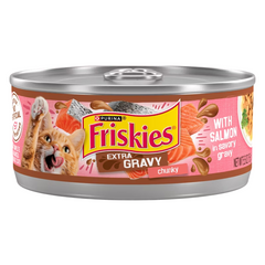 Friskies Extra Savory Gravy With Salmon Adult Wet Cat Food - 156G