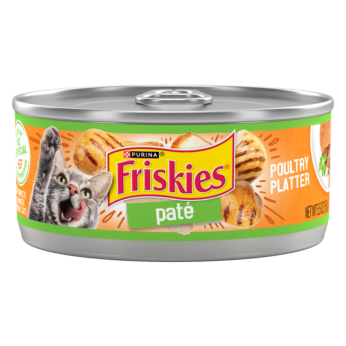 Friskies Paté Poultry Platter For Adult And Kittens Wet Food - 156gm