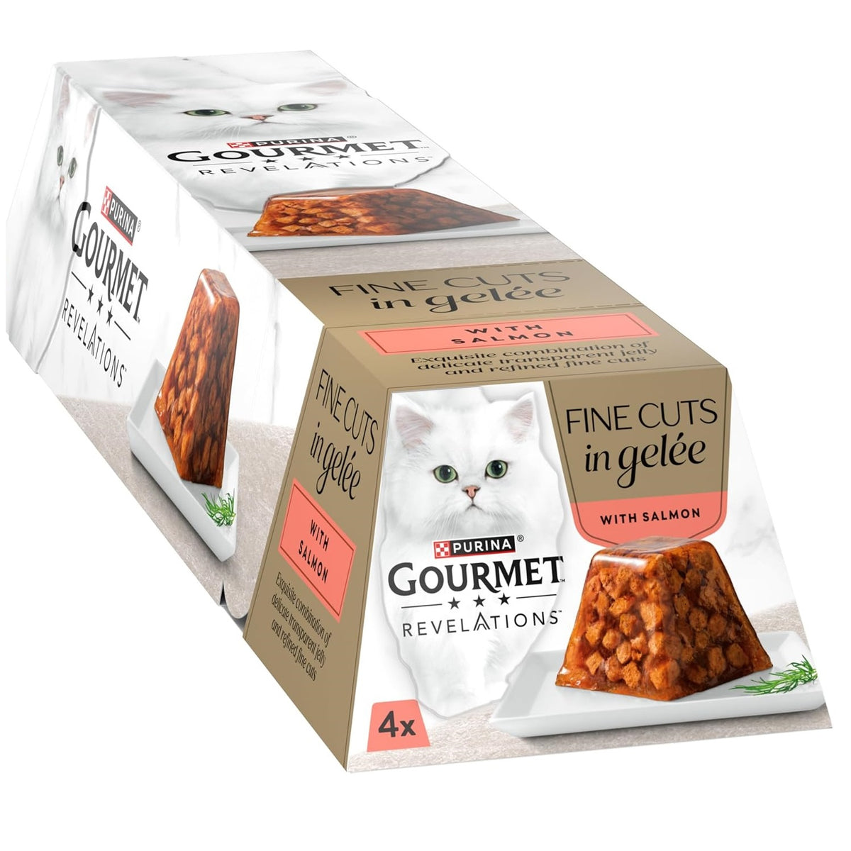 Gourmet Revelations Cat Wet Food Fine Cuts With Salmon In Jelly - Pack Of 4x57g