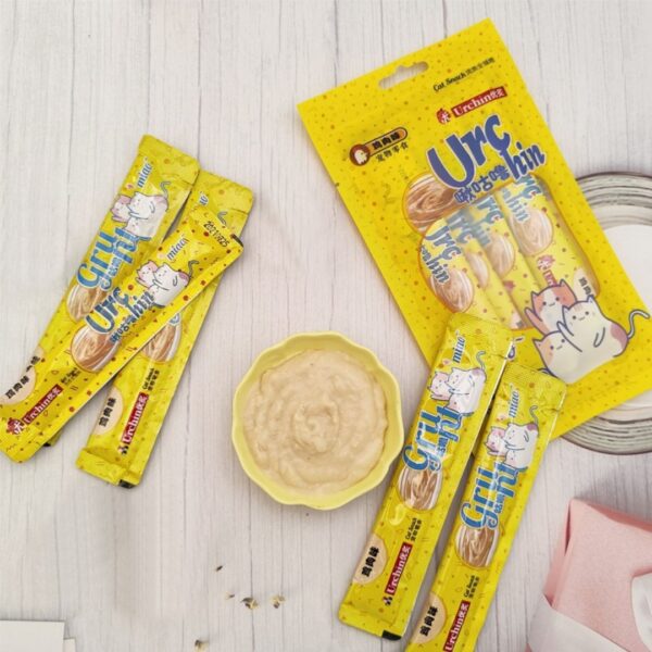 Urchin Creamy Treats With Chicken For Cats & Kittens -  5 Sticks pack
