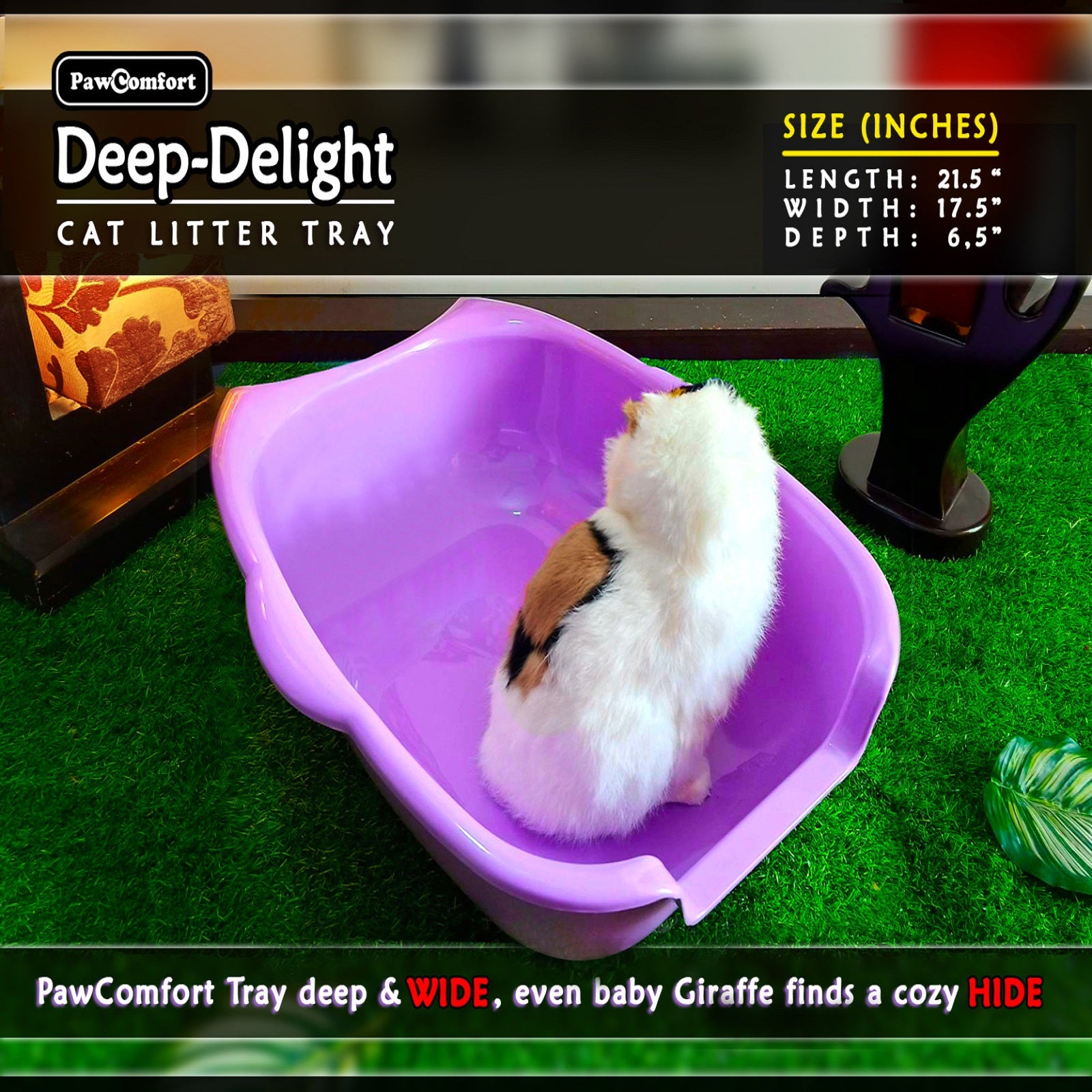 Paw Comfort Deep Delight Litter Tray For Adult Cats - Random Colors