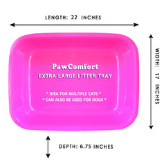 Paw Comfort Extra Large Litter Tray For Cats & Puppies - Random Colors