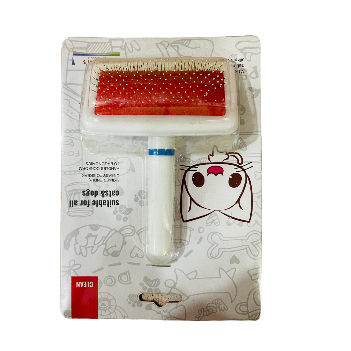 White Red Brush For Cat And Dogs Small Size With Packing