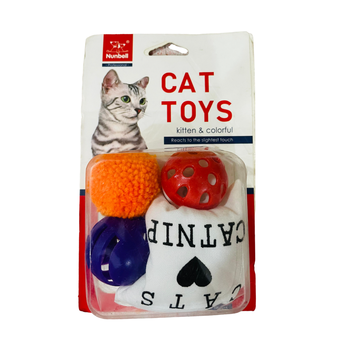 Pack Of 4 Cat Toys Different Design Balls