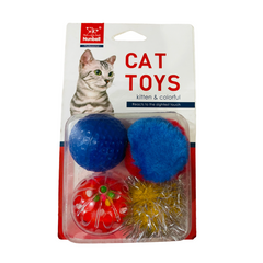 Pack Of 4 Cat Toys Different Design Balls