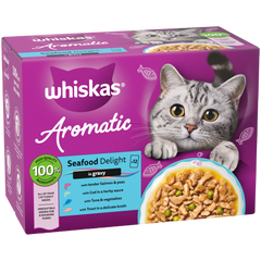 Whiskas Aromatic Selection Seafood Delights In Gravy Pouches - Pack Of (12x85G)