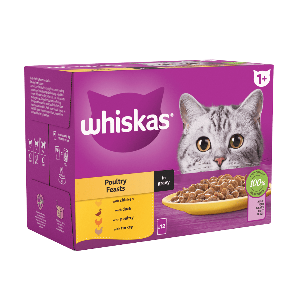 whiskas pouches poultry gravy