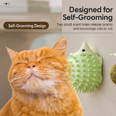 Hedghog Shape Wall Mounted Catnip Toy For Cats & Kittens - Random Colors