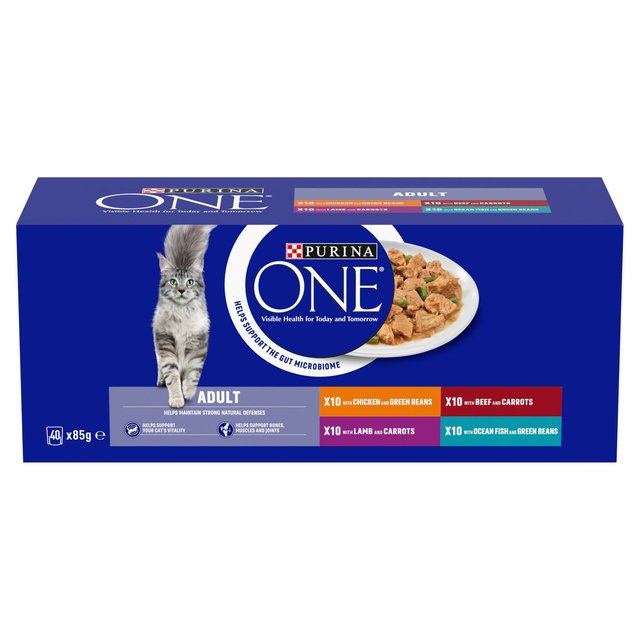 Purina One Adult Cat Wet Food Pouches - Pack of 40x85G