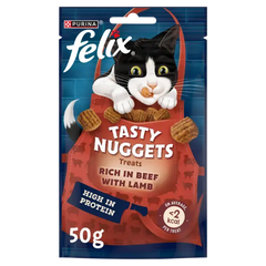 Felix Tasty Nuggets Adult Cat Treats With Beef & Lamb - 50G