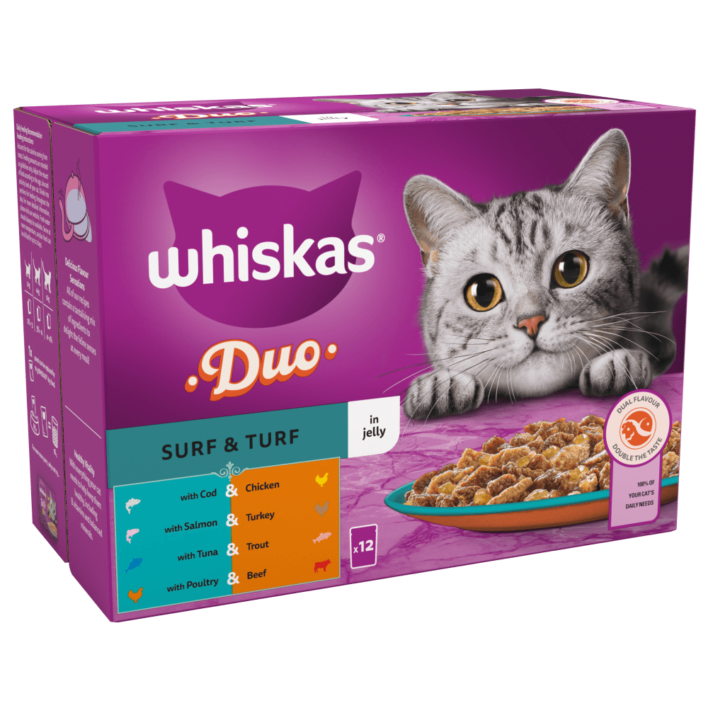 whiskas surf and turf wet food