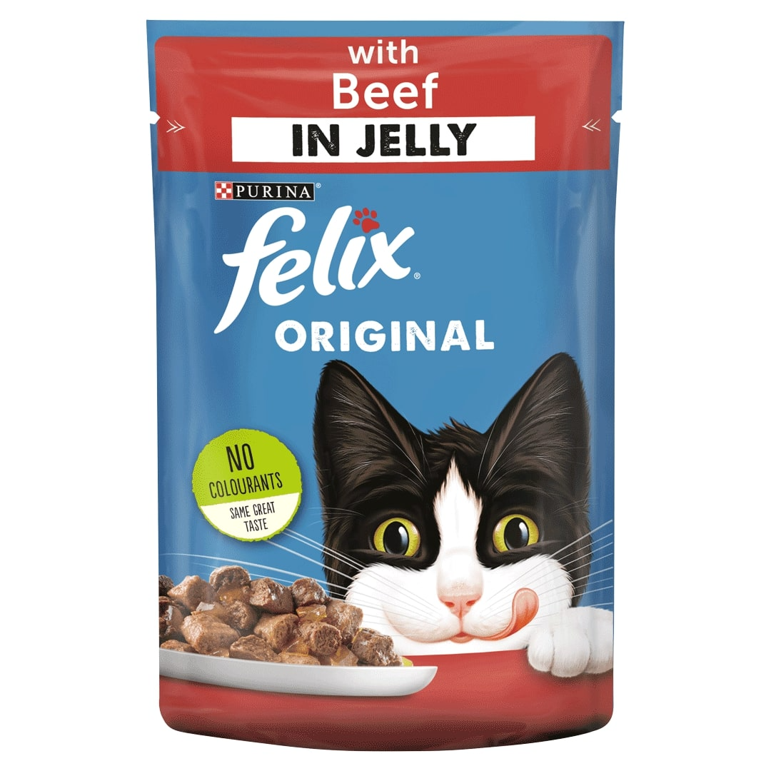 Felix Original Adult Cat Wet Food Beef In Jelly - 100G