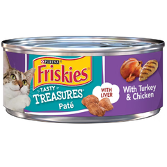 Friskies Tin Adult Wet Food With Paté Turkey & Chicken With Liver - 156gm