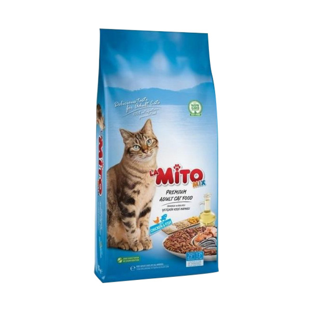 Mito Adult Cat Dry Food With Chicken & Fish - 1Kg