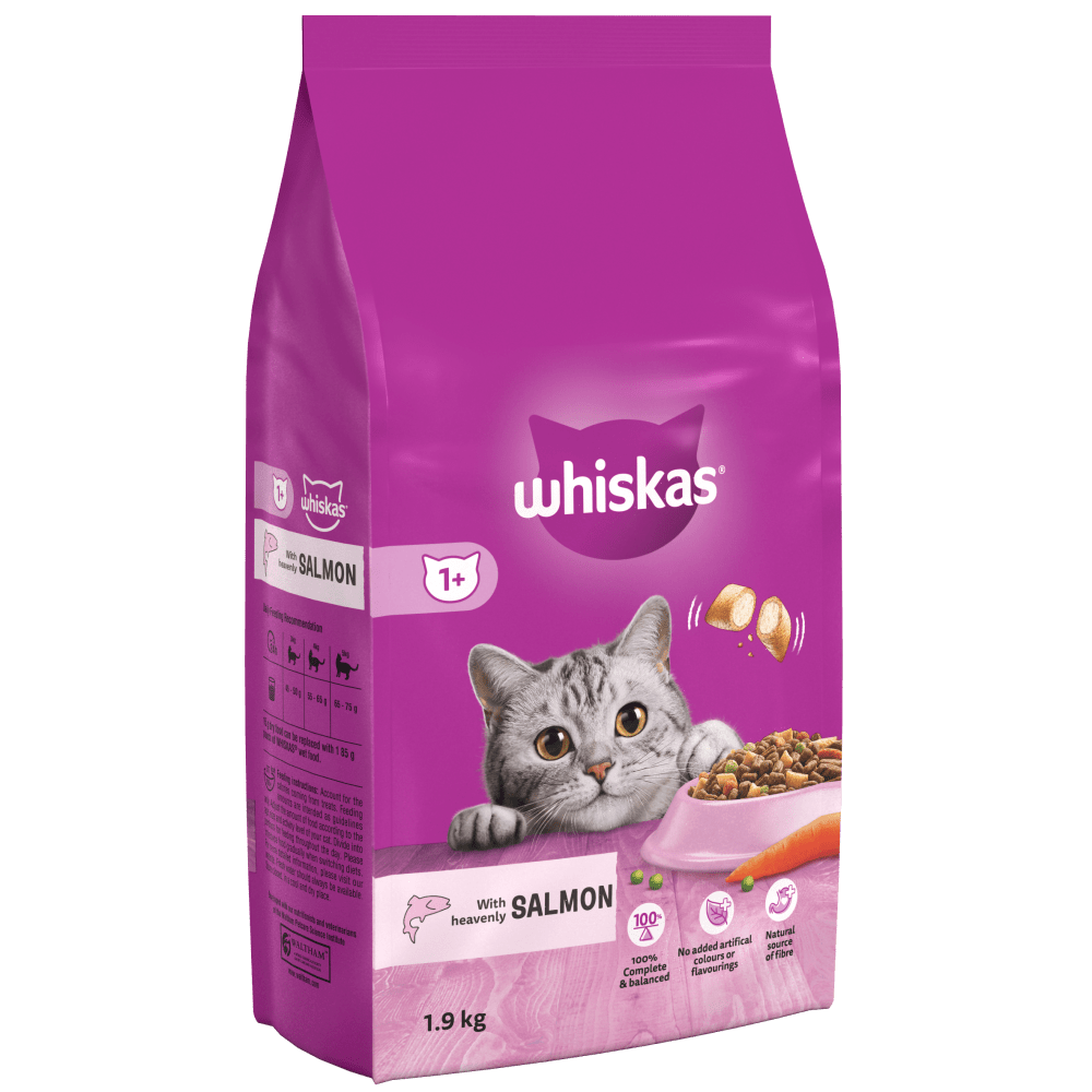 whiskas 2kg salmon dry food