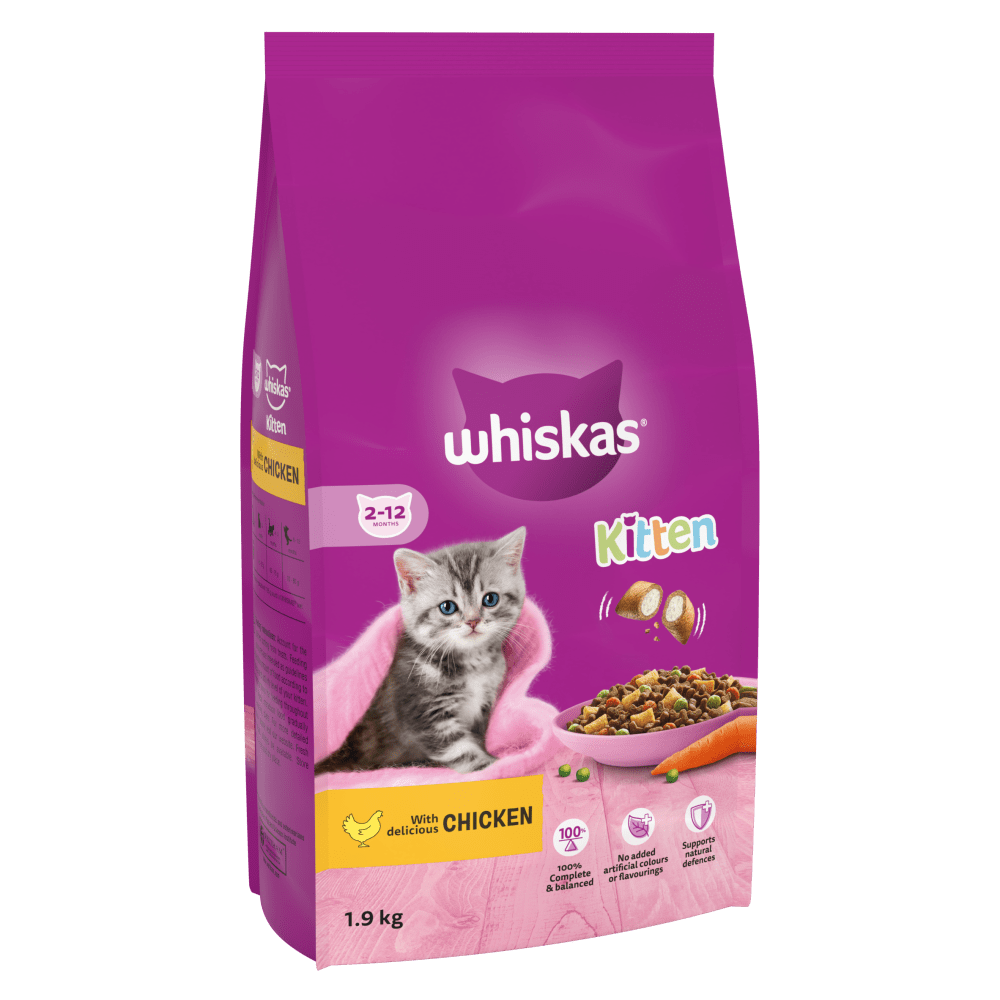 whiskas kitten dry food chicken