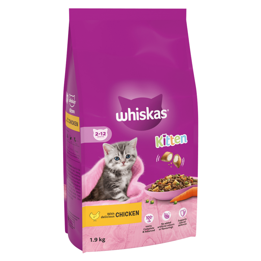 whiskas kitten dry food chicken