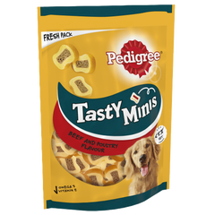 Pedigree Tasty Minis Beef & Poultry Adult Dog Treats - 155gm